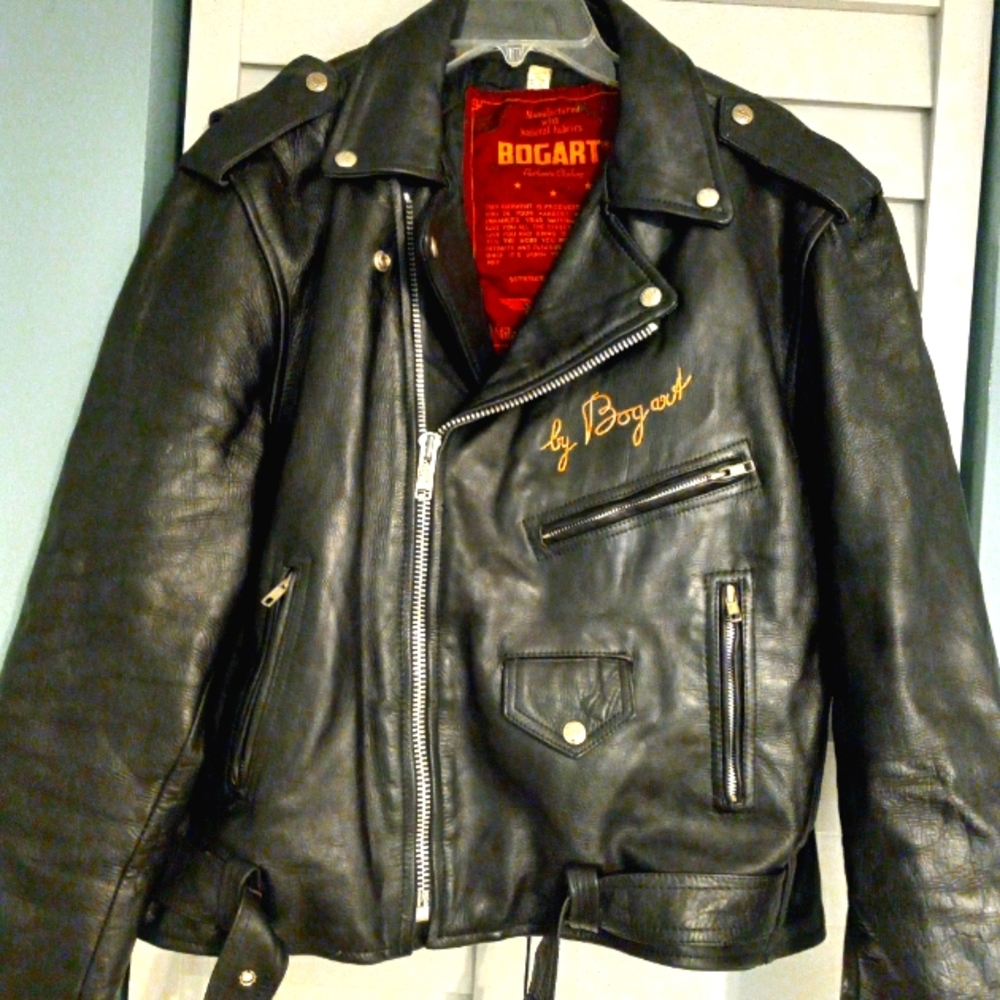 True biker leather Jack by Bogart Milan.